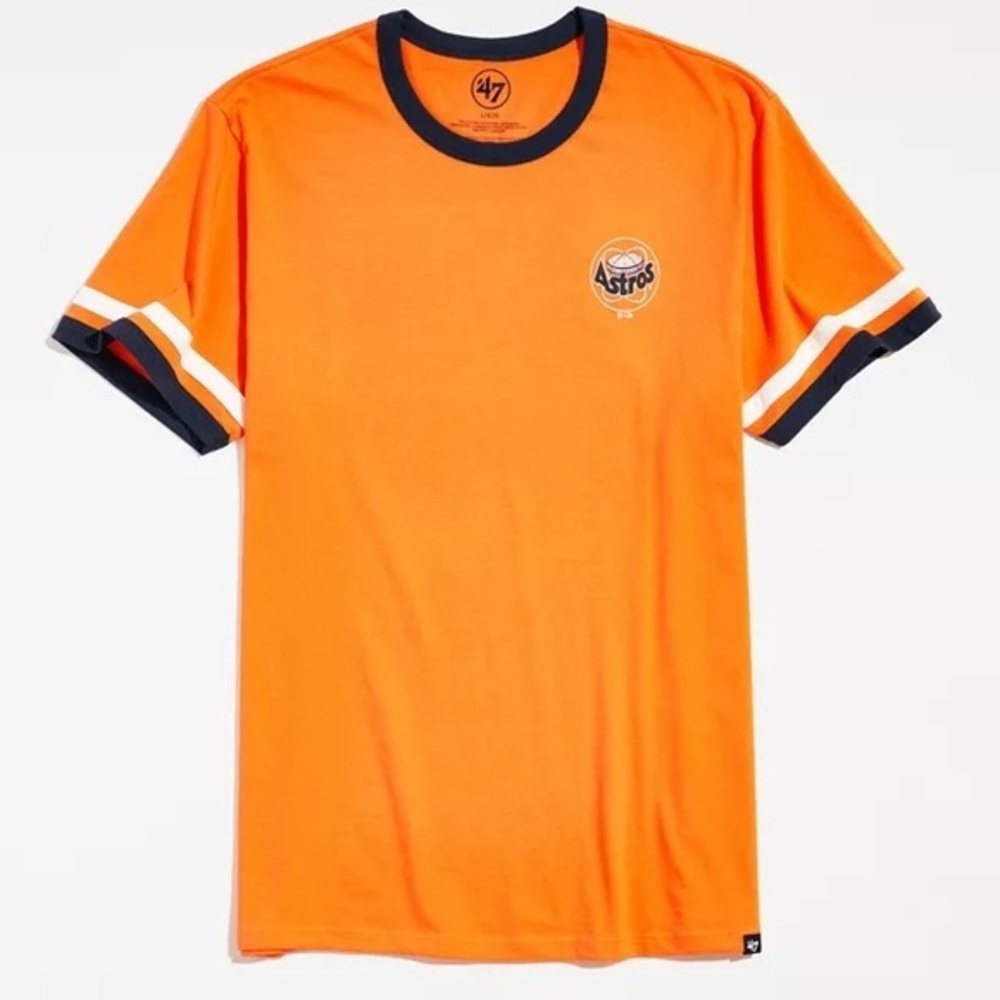 NWOT 47 Men's Orange Astros Short Sleeve Tee